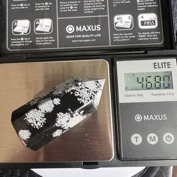 Snowflake Obsidian Crystal Tower (#2) - Picture 9 of 10